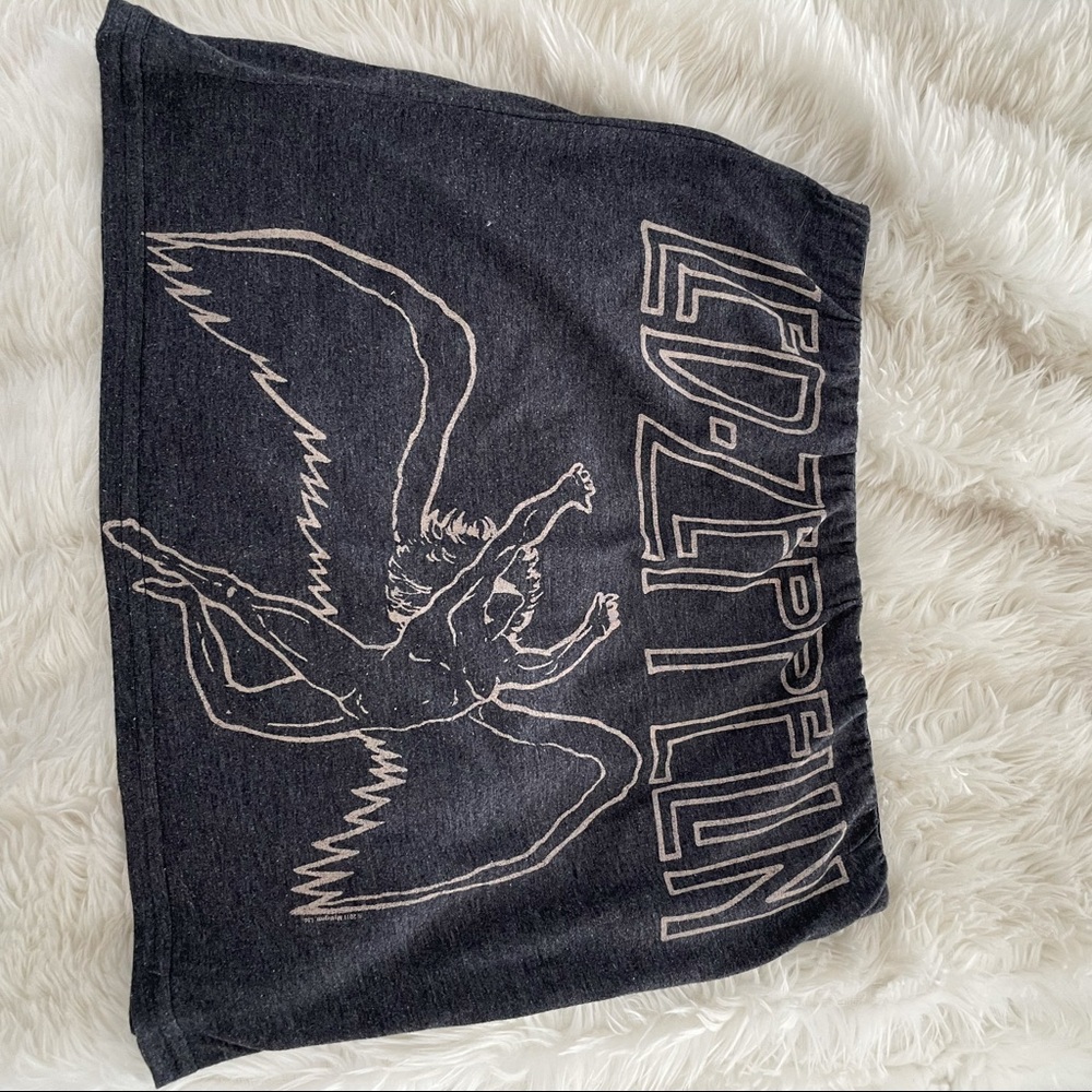 Trendy and tipsy Led Zeppelin tube top